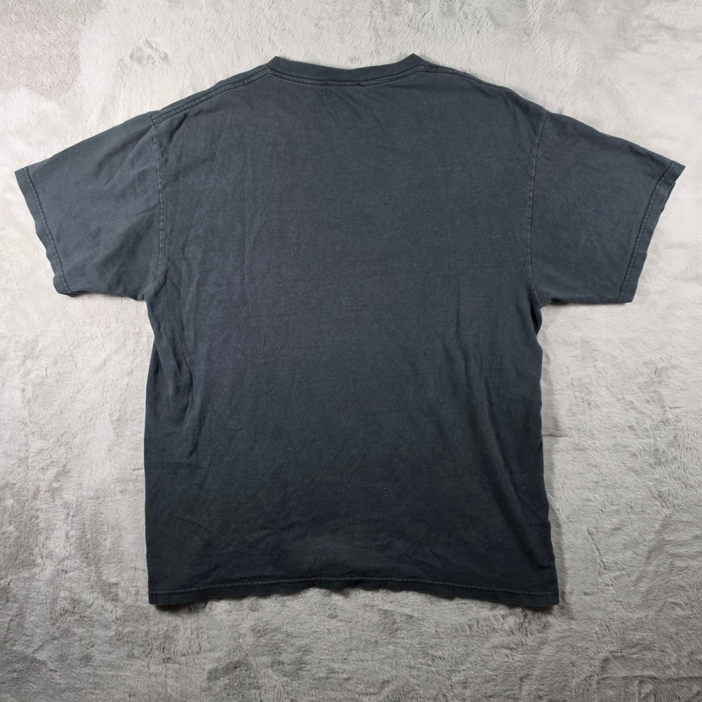Hybrid Tees Graphic T-Shirt Mens L Faded Black Happy Place Sarcastic Y2K Grunge - Picture 2 of 7